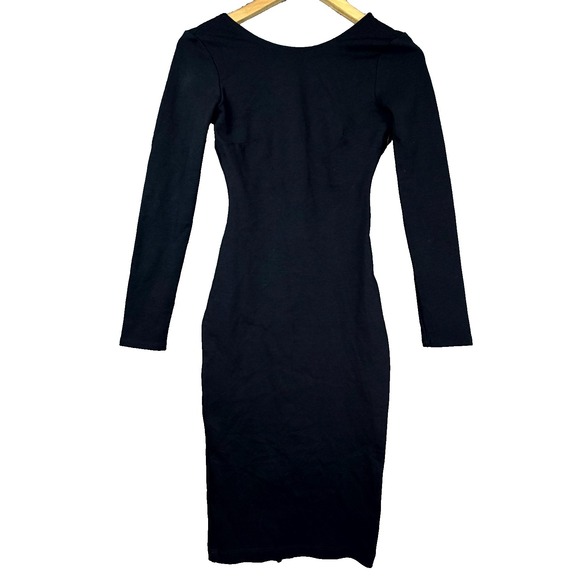 Lulus Dresses & Skirts - Lulus Va Va Voom Backless Bodycon Dress Womens XS Black LBD Deep V Plunge Back